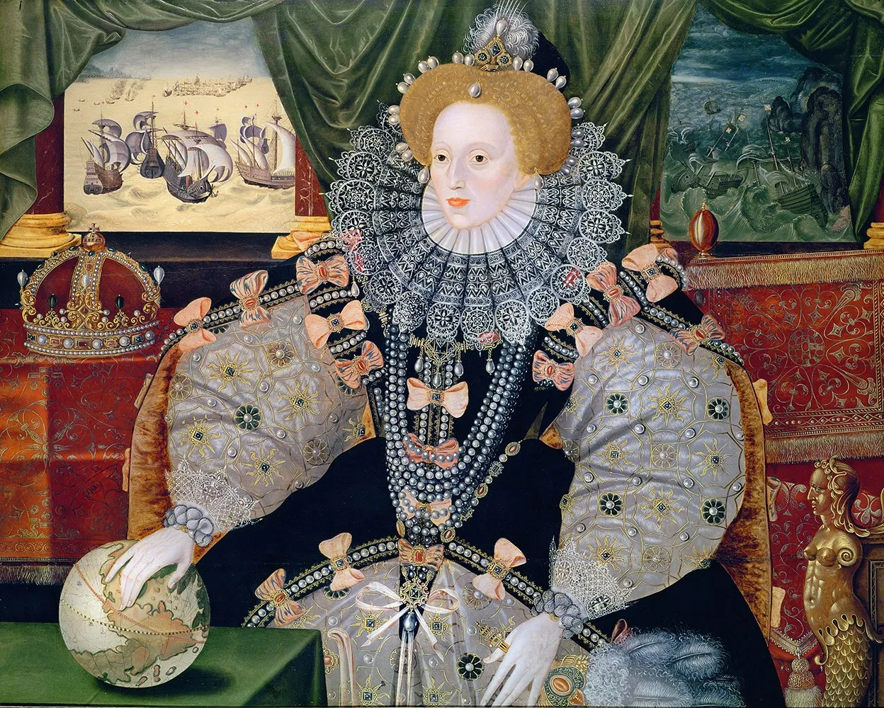 The Armada Portrait of Elizabeth I (c. 1588), Anonymous, Woburn Abbey