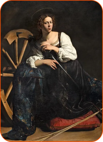 Caravaggio, "Saint Catherine of Alexandria" (1598)