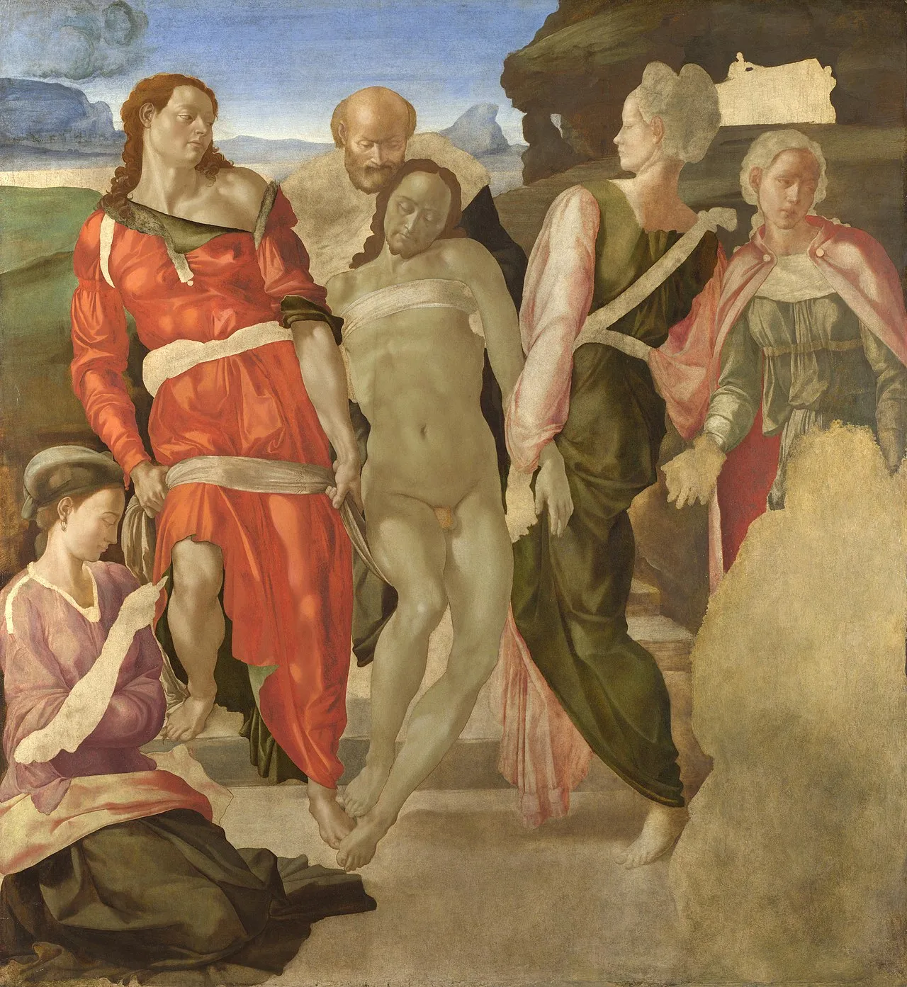 “The Entombment” (c. 1500–1501) by Michelangelo / National Gallery in London
