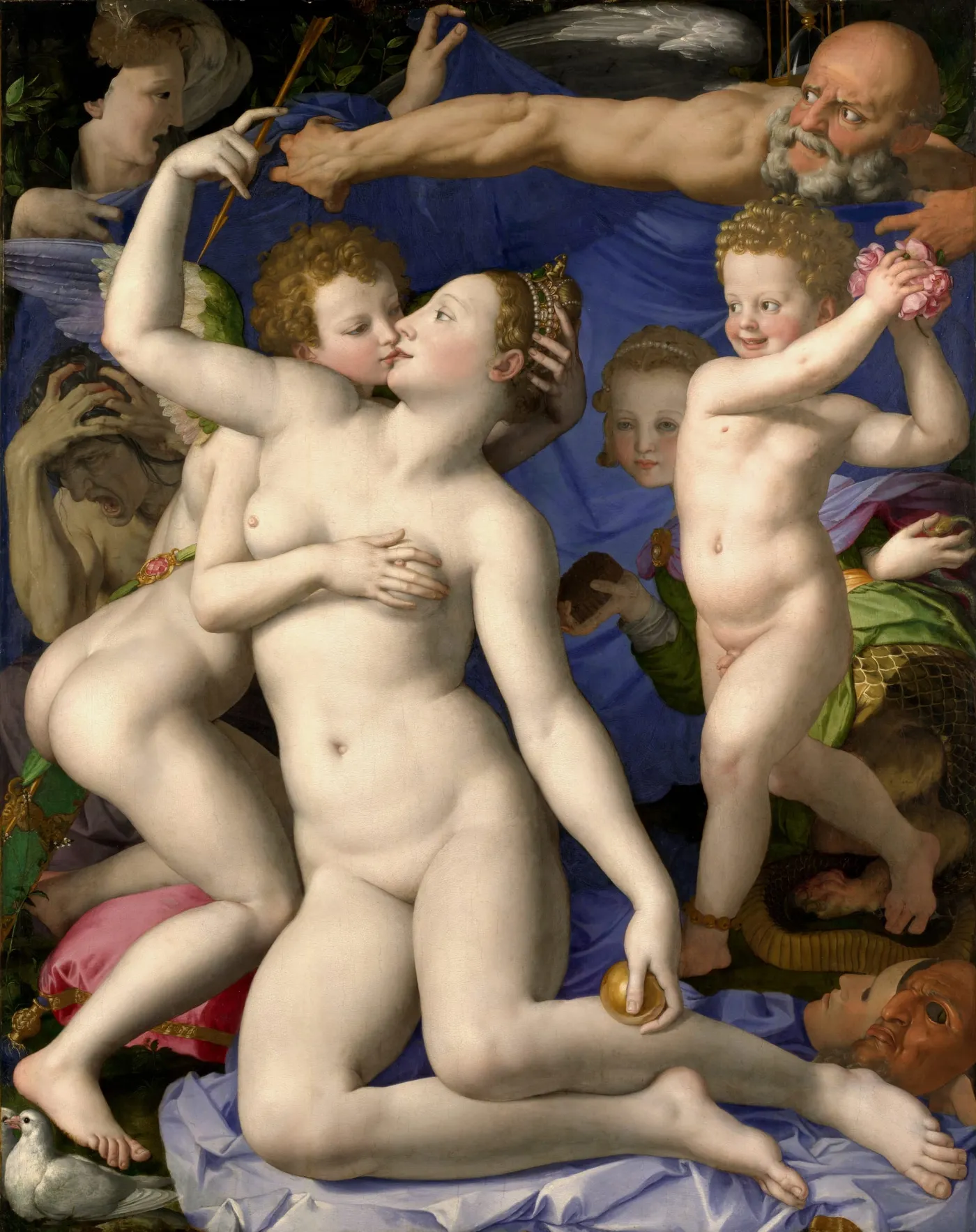 Bronzino, An Allegory with Venus and Cupid (c.1545), painting