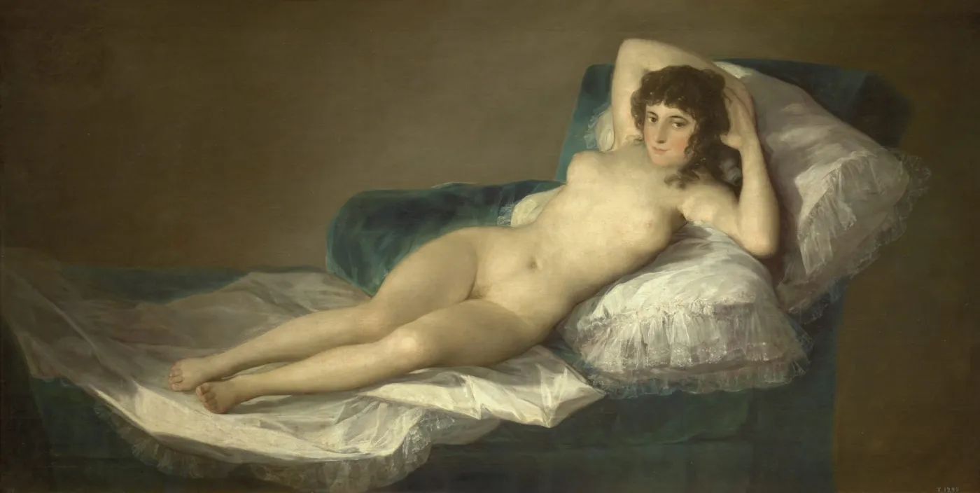 Francisco Goya, La maja desnuda (1795–1800), painting