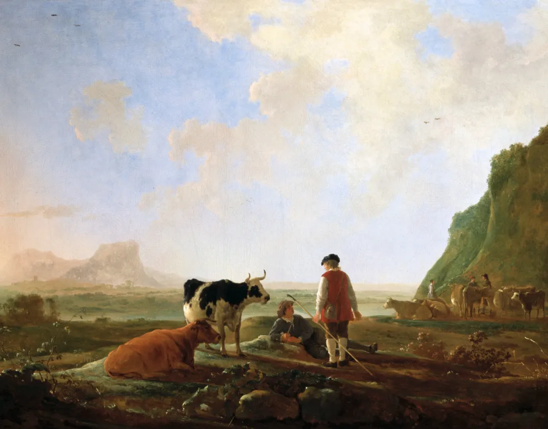 "Herdsmen with Cows" (mid-1640s) by Aelbert Cuyp