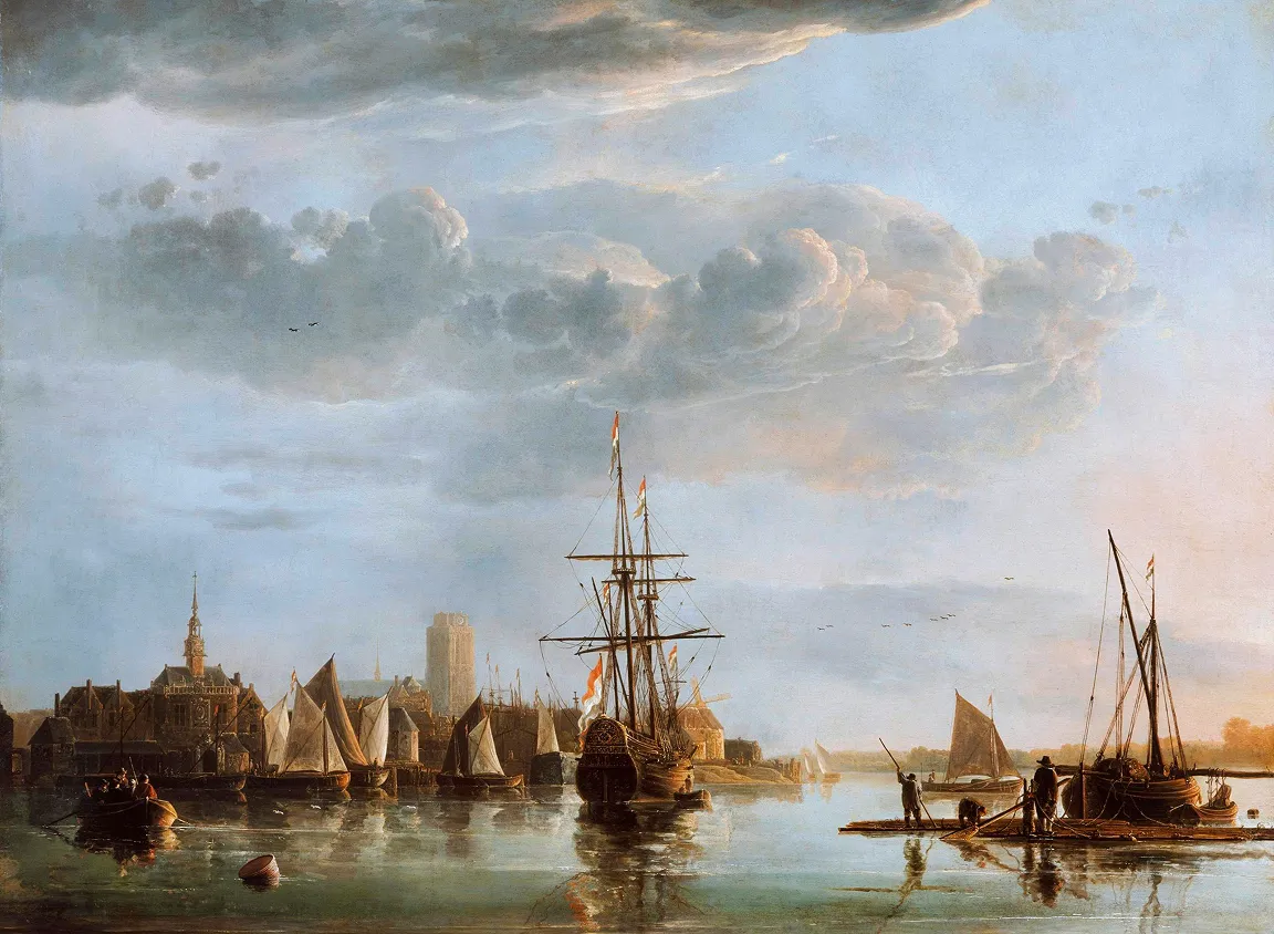 "View of Dordrecht" (c. 1655) by Aelbert Cuyp