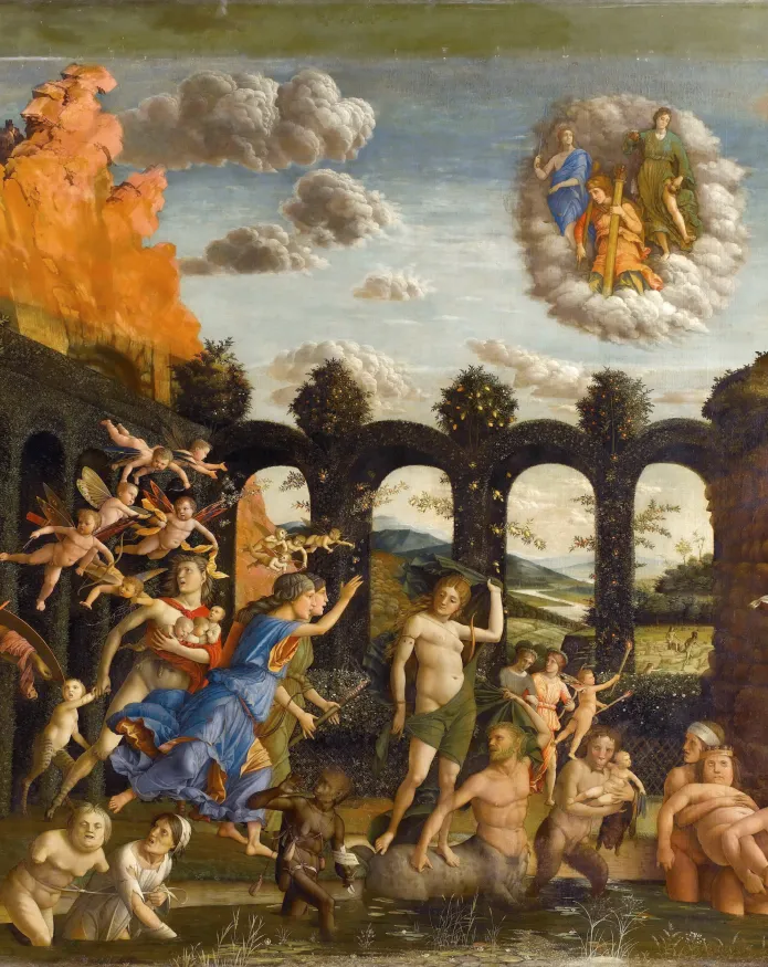 ''Triumph of the Virtues'' (1502) by Andrea Mantegna