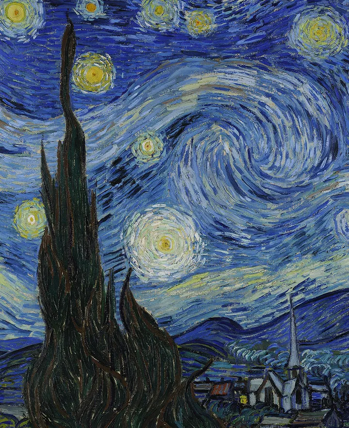 The Starry Night (1889) by Vincent van Gogh 