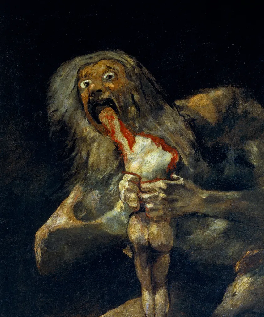 Saturn Devouring His Son Painting (1819-1823) by Francisco Goya