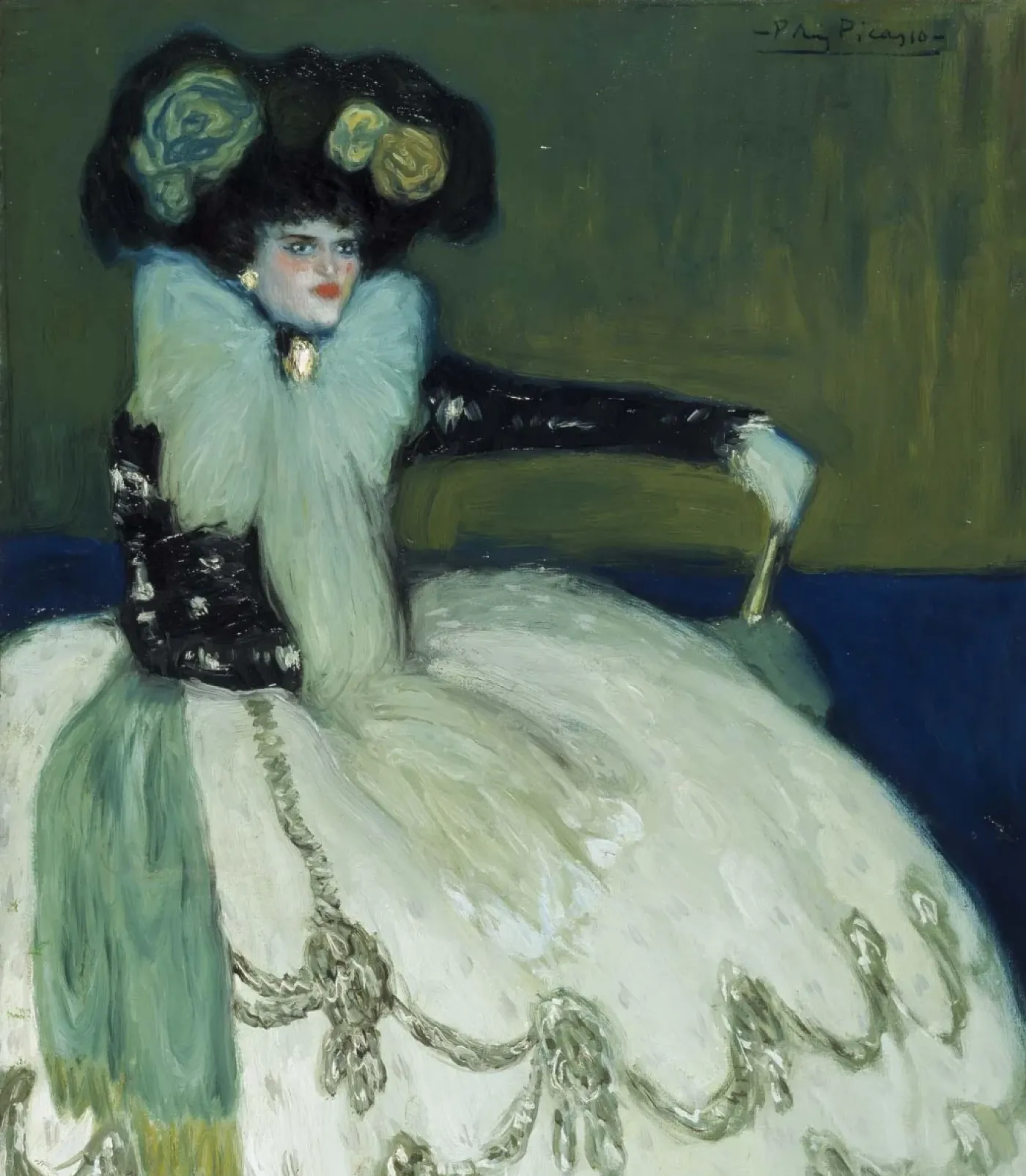 Woman dressed in blue (1901) by Pablo Picasso