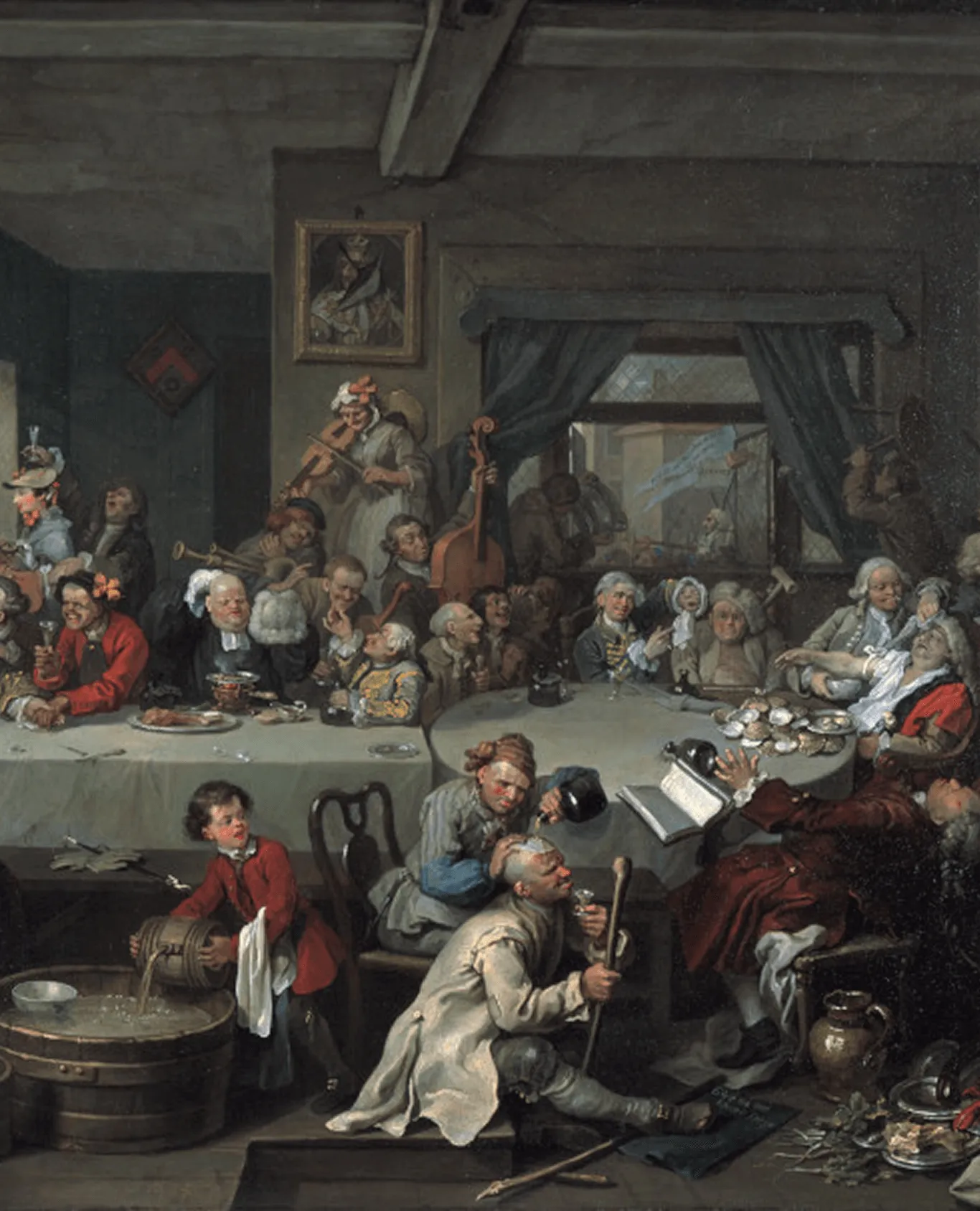 "The Humours of an Election I: An Election Entertainment" (1754-55) by William Hogarth 