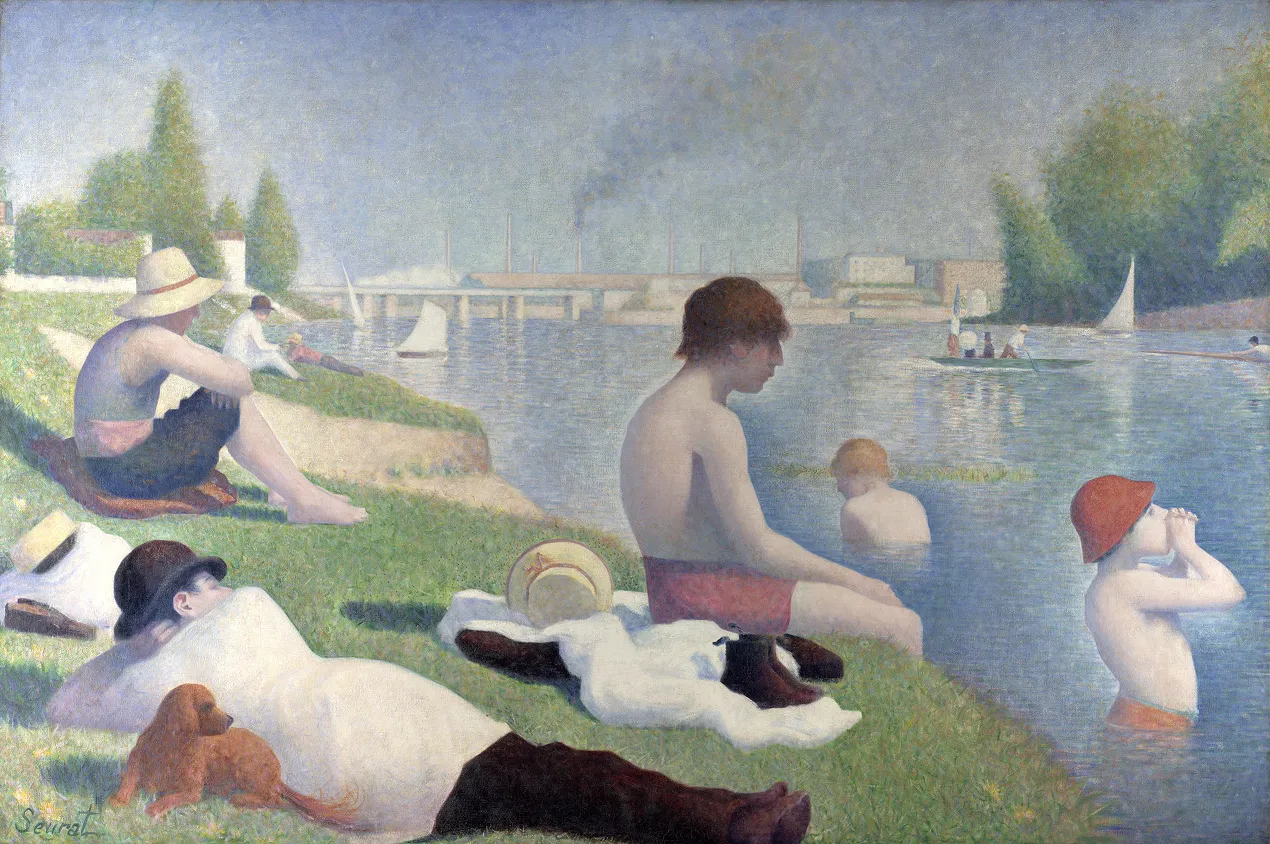 "Bathers at Asnières" (1884) by Georges Seurat